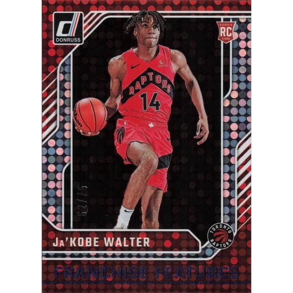 2024-25 DONRUSS FRANCHISE FEATURES BLUE DISCO #23 JA'KOBE WALTER /75 TORONTO RAPTORS