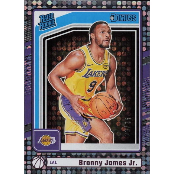 2024-25 DONRUSS PINK DISCO #243 BRONNY JAMES JR. RC 23/25 LOS ANGELES LAKERS