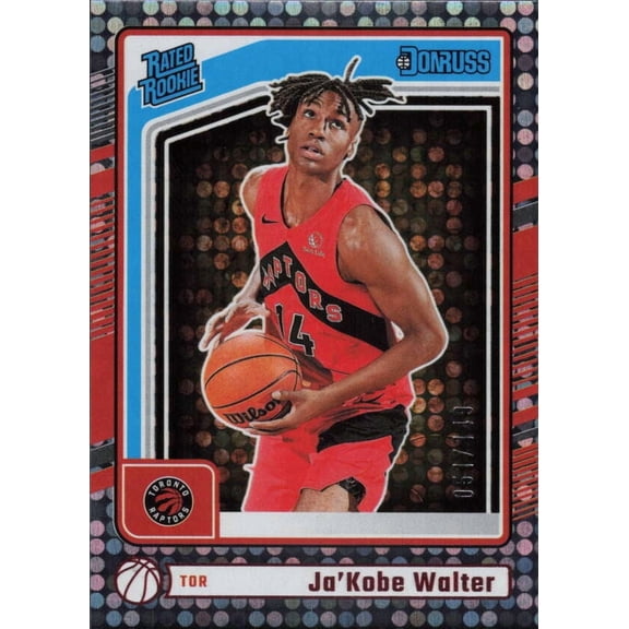 2024-25 DONRUSS RED DISCO #231 JA'KOBE WALTER RC /149 TORONTO RAPTORS