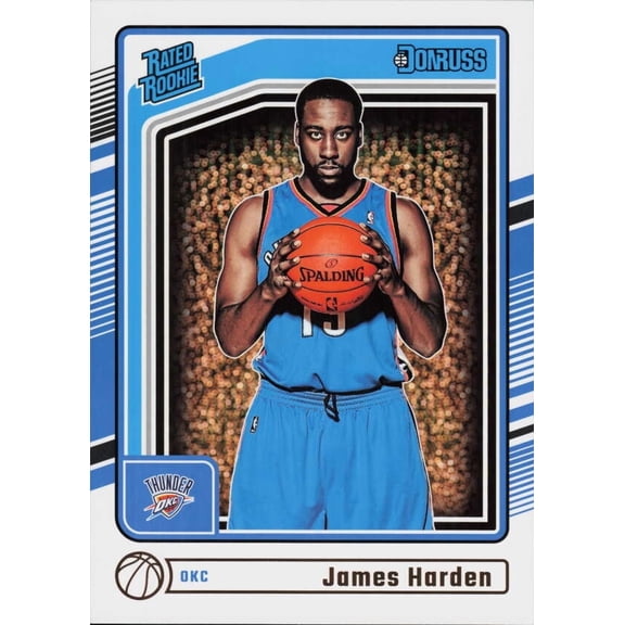 2024-25 DONRUSS RETRO RATED ROOKIE BOX TOPPER #9 JAMES HARDEN OKLAHOMA CITY THUNDER