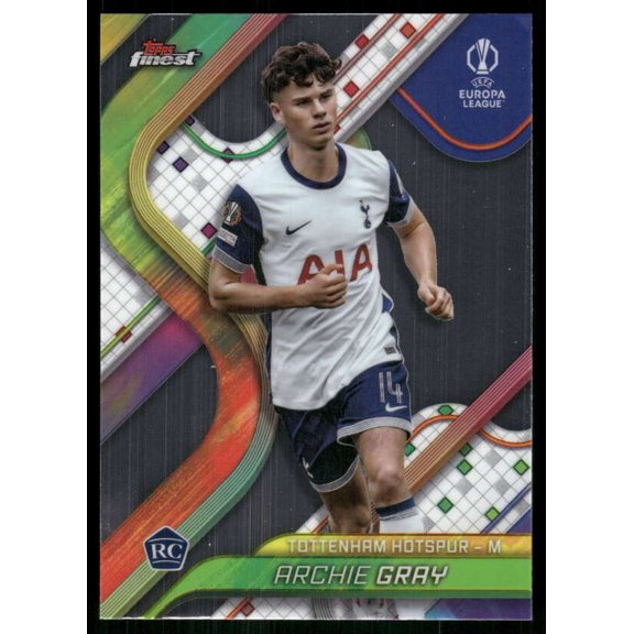 2024-25 FINEST UEFA CLUB COMPETIONS #102 ARCHIE GRAY RC TOTTENHAM HOTSPUR