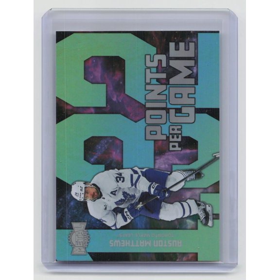 2024-25 Metal Universe Hockey Points Per Game PPG-5 Auston Matthews Toronto Maple Leafs Hockey Card