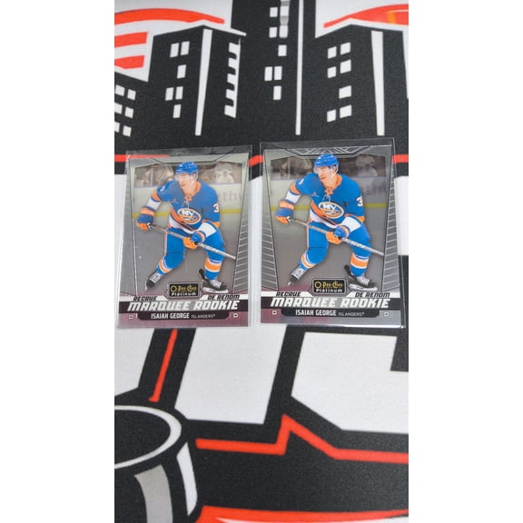 2024-25 O-Pee-Chee Platinum Marquee Rookie #297 Isaiah George New York Islanders Hockey Card