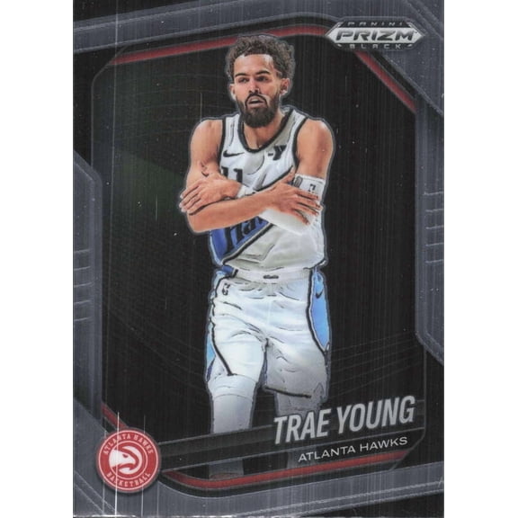 2024-25 PANINI PRIZM BLACK #141 TRAE YOUNG ATLANTA HAWKS