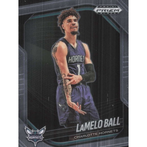 2024-25 PANINI PRIZM BLACK #26 LAMELO BALL RC CHARLOTTE HORNETS