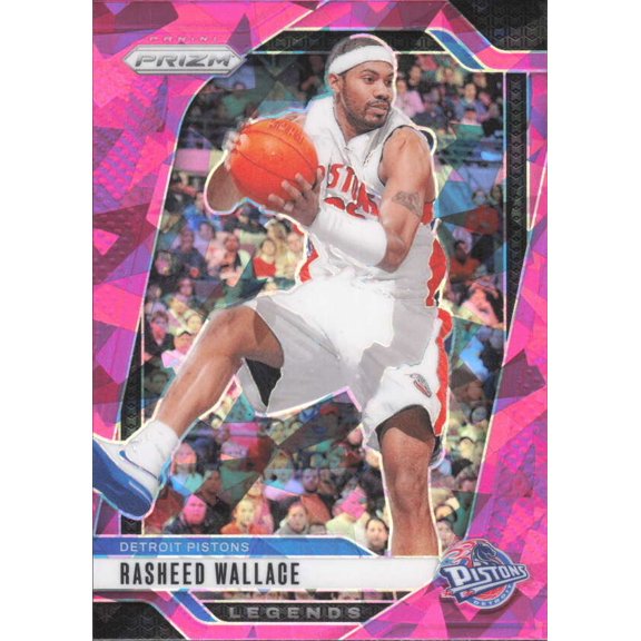 2024-25 PANINI PRIZM PRIZMS PINK ICE #293 RASHEED WALLACE LEGEND DETROIT PISTONS