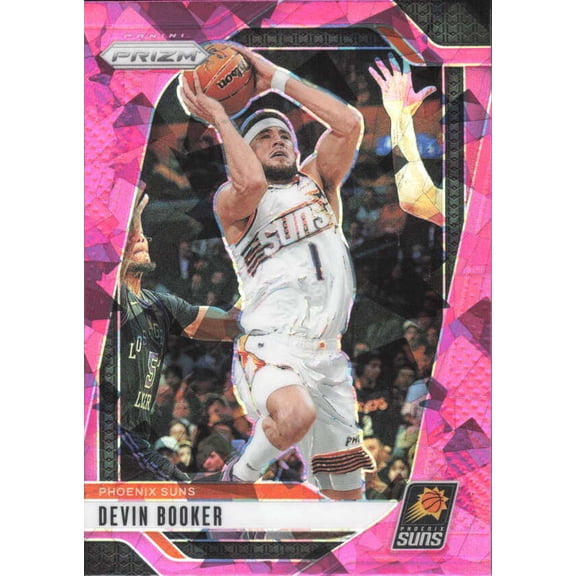 2024-25 PANINI PRIZM PRIZMS PINK ICE #8 DEVIN BOOKER PHOENIX SUNS
