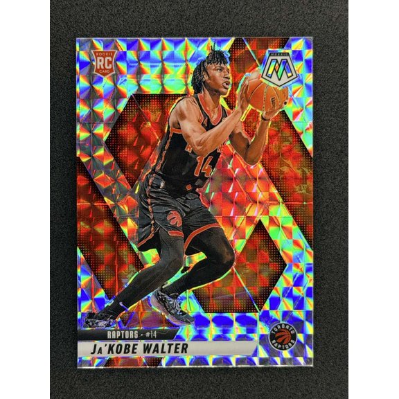 2024-25 Panini Mosaic JaKobe Walter #234 Mosaic RC Basketball Card Toronto Raptors Toronto Raptors NBA BASKETBALL Trading Card
