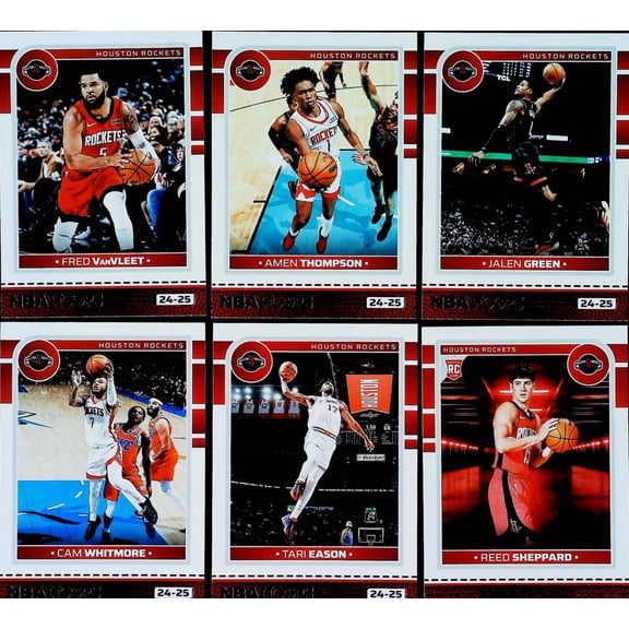 2024-25 Panini NBA Hoops Houston Rockets Team Set Includes Rookies (Hand Collated) of 11 Cards: #26 Jalen Green #