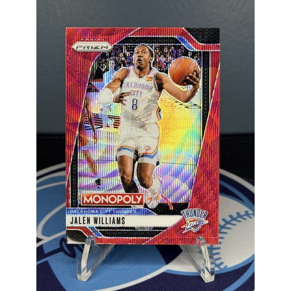 2024-25 Panini Prizm Monopoly Red Prizms #81 Jalen Williams Oklahoma City Thunder Basketball Card Near Mint