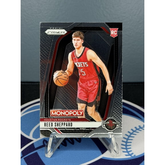 2024-25 Panini Prizm Monopoly Reed Sheppard #72 RC Houston Rockets NBA BASKETBALL Trading Card