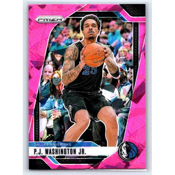 2024-25 Panini Prizm P.J. Washington Jr. Dallas Mavericks #174 Prizms Pink Ice Basketball Card
