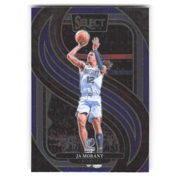 2024-25 Panini Select Blue #107 Ja Morant Premier Level Memphis Grizzlies NBA Basketball Trading Card