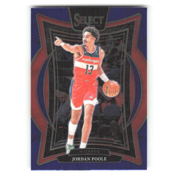 2024-25 Panini Select Blue #17 Jordan Poole Concourse Washington Wizards NBA Basketball Trading Card