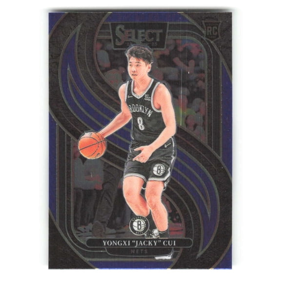 2024-25 Panini Select Blue #176 Yongxi "Jacky" Cui Premier Level Brooklyn Nets NBA Basketball Trading Card