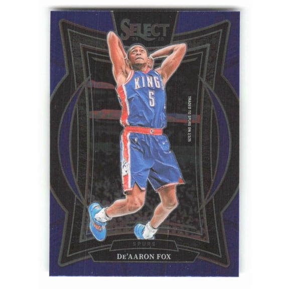 2024-25 Panini Select Blue #3 De'Aaron Fox Concourse San Antonio Spurs NBA Basketball Trading Card