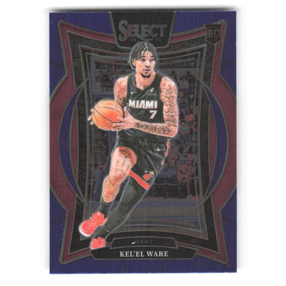 2024-25 Panini Select Blue #66 Kel'el Ware Concourse Miami Heat  NBA Basketball Trading Card
