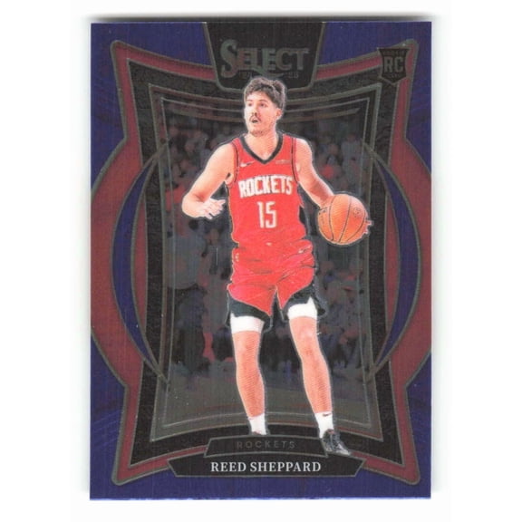 2024-25 Panini Select Blue #68 Reed Sheppard Concourse Houston Rockets NBA Basketball Trading Card