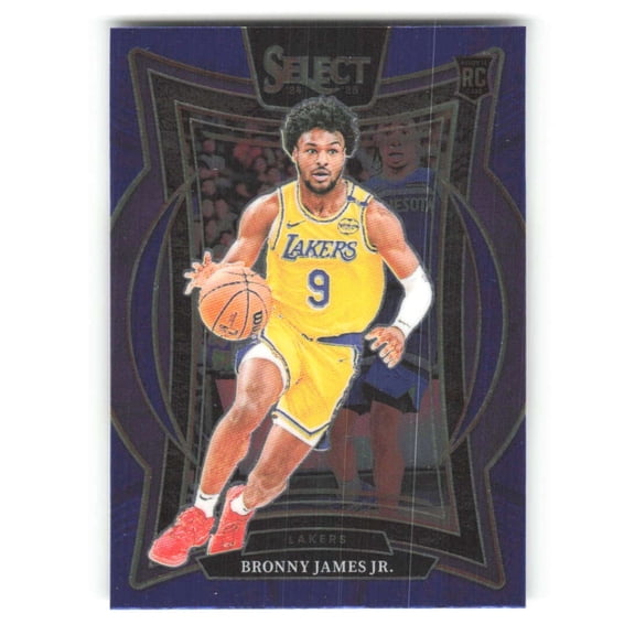 2024-25 Panini Select Blue #90 Bronny James Jr. Concourse Los Angeles Lakers  NBA Basketball Trading Card