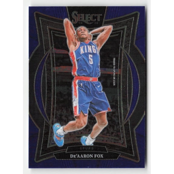 2024-25 Panini Select De'Aaron Fox San Antonio Spurs #3 Blue Prizm Basketball Trading Card