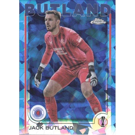 2024-25 TOPPS CHROME SAPPHIRE UEFA CLUB COMPETITIONS #13 JACK BUTLAND RANGERS F.C.