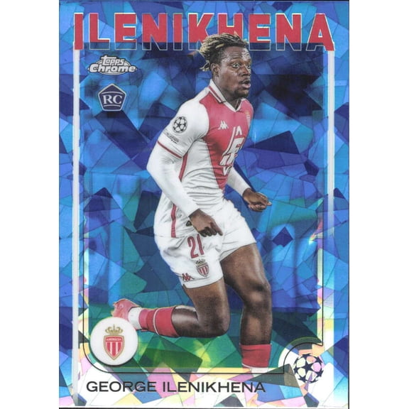 2024-25 TOPPS CHROME SAPPHIRE UEFA CLUB COMPETITIONS #185 GEORGE ILENIKHENA RC AS MONACO