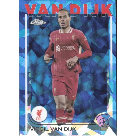 2024-25 TOPPS CHROME SAPPHIRE UEFA CLUB COMPETITIONS #44 VIRGIL VAN DIJK LIVERPOOL FC