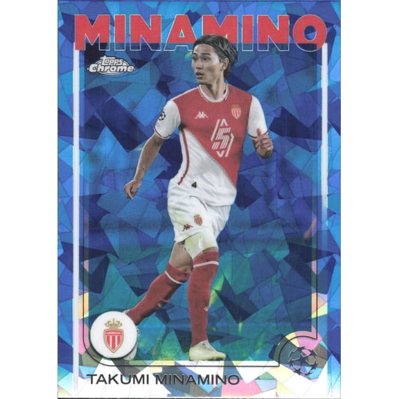 2024-25 TOPPS CHROME SAPPHIRE UEFA CLUB COMPETITIONS #57 TAKUMI MINAMINO AS MONACO
