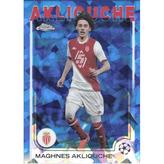 2024-25 TOPPS CHROME SAPPHIRE UEFA CLUB COMPETITIONS #64 MAGHNES AKLIOUCHE AS MONACO