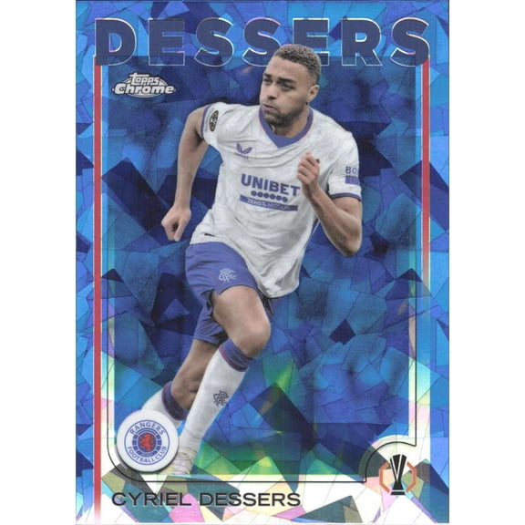 2024-25 TOPPS CHROME SAPPHIRE UEFA CLUB COMPETITIONS #80 CYRIEL DESSERS RANGERS F.C.