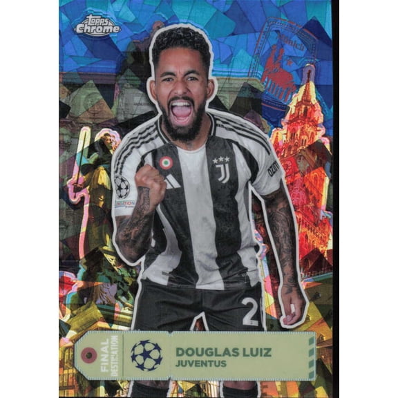 2024-25 TOPPS CHROME SAPPHIRE UEFA CLUB COMPETITIONS FINAL DESTINATION #FD-24 DOUGLAS LUIZ JUVENTUS
