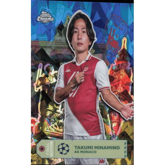 2024-25 TOPPS CHROME SAPPHIRE UEFA CLUB COMPETITIONS FINAL DESTINATION #FD-5 TAKUMI MINAMINO AS MONACO