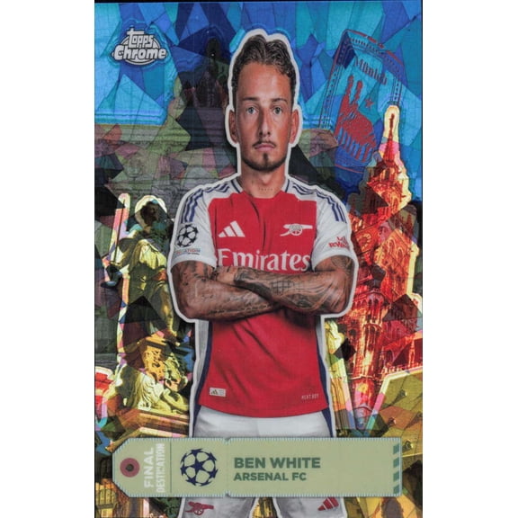 2024-25 TOPPS CHROME SAPPHIRE UEFA CLUB COMPETITIONS FINAL DESTINATION #FD-8 BEN WHITE ARSENAL FC
