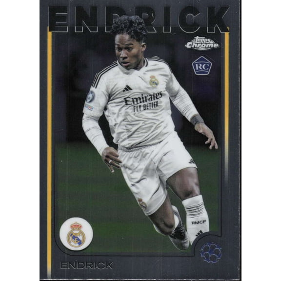 2024-25 TOPPS CHROME UEFA CLUB COMPETITIONS #100 ENDRICK RC REAL MADRID C.F.