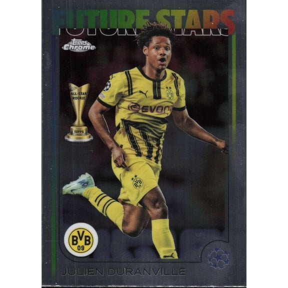 2024-25 TOPPS CHROME UEFA CLUB COMPETITIONS #166 JULIEN DURANVILLE FUTURE STARS BORUSSIA DORTMUND