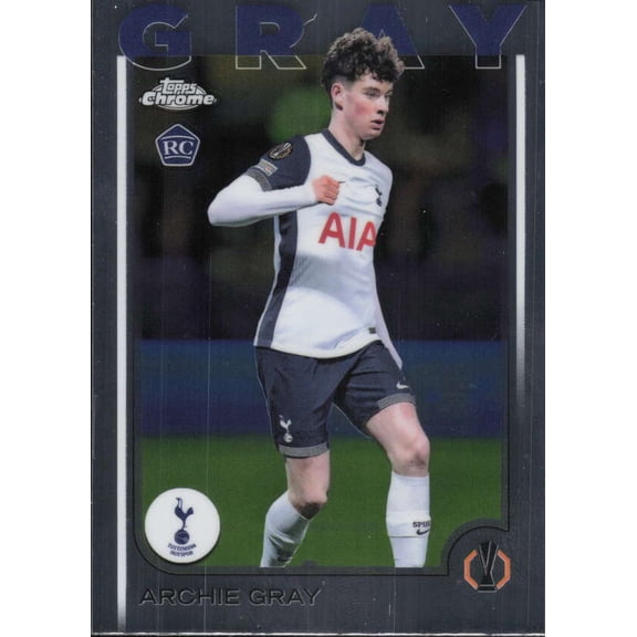 2024-25 TOPPS CHROME UEFA CLUB COMPETITIONS #170 ARCHIE GRAY RC TOTTENHAM HOTSPUR