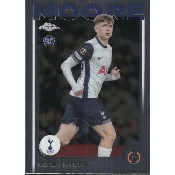 2024-25 TOPPS CHROME UEFA CLUB COMPETITIONS #199 MIKEY MOORE RC TOTTENHAM HOTSPUR