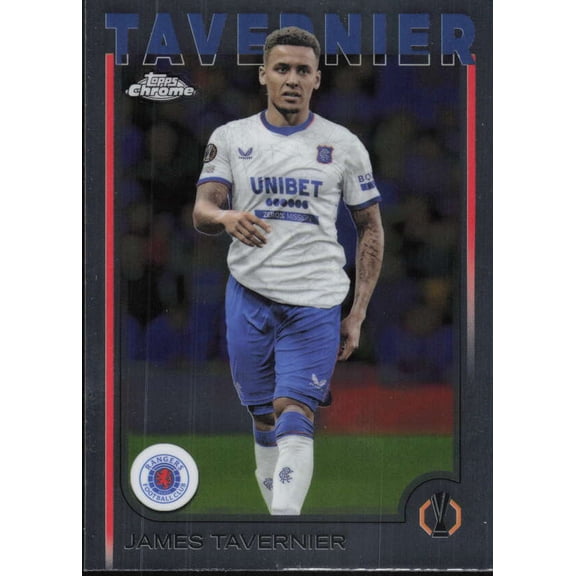 2024-25 TOPPS CHROME UEFA CLUB COMPETITIONS #26 JAMES TAVERNIER RANGERS F.C.
