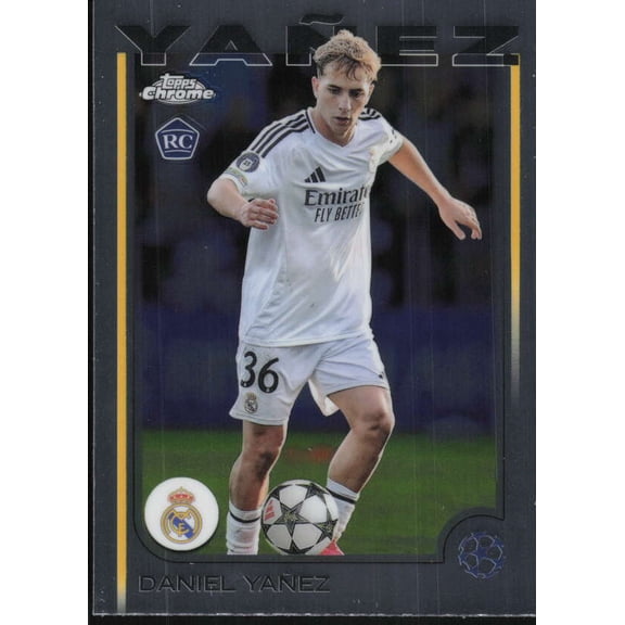 2024-25 TOPPS CHROME UEFA CLUB COMPETITIONS #66 DANIEL YANEZ RC REAL MADRID C.F.