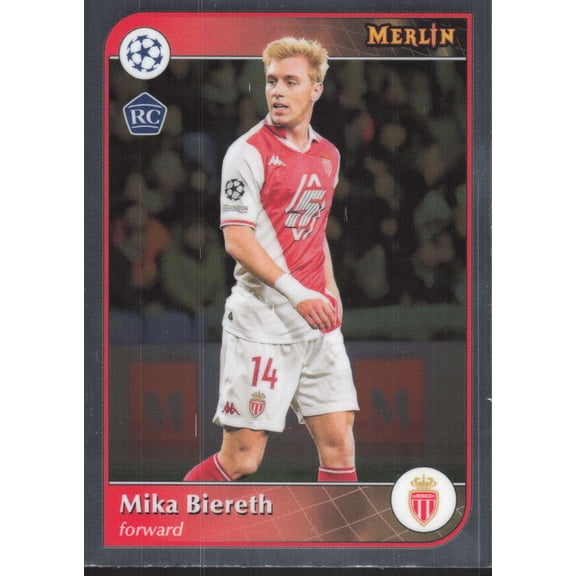2024-25 TOPPS MERLIN UEFA CLUB COMPETITIONS #116 MIKA BIERETH RC AS MONACO