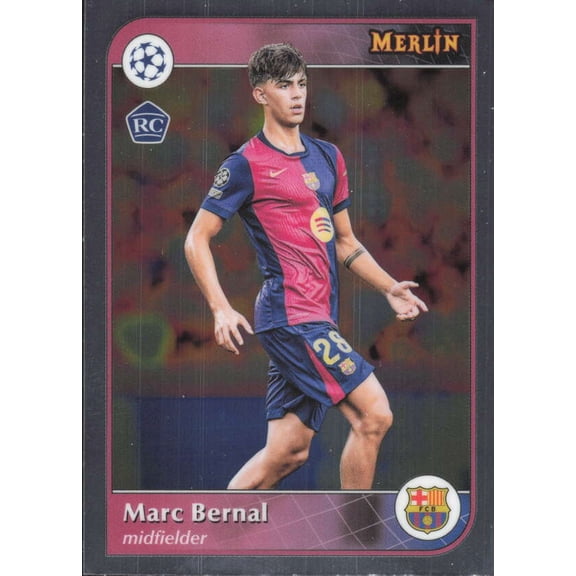 2024-25 TOPPS MERLIN UEFA CLUB COMPETITIONS #28 MARC BERNAL RC FC BARCELONA
