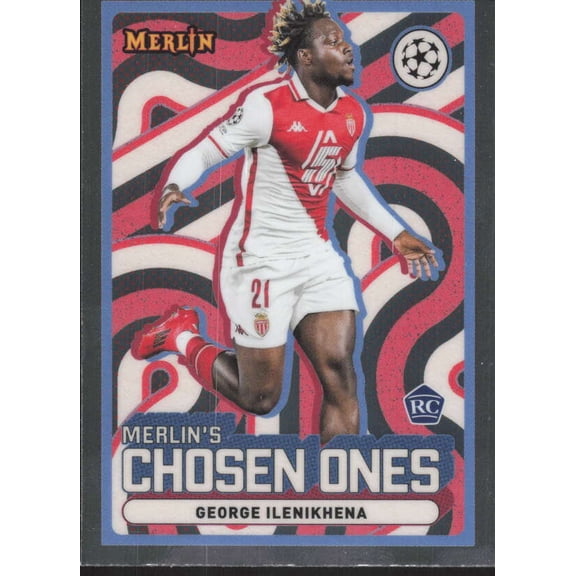 2024-25 TOPPS MERLIN UEFA CLUB COMPETITIONS CHOSEN ONES #MC-3 GEORGE ILENIKHENA AS MONACO
