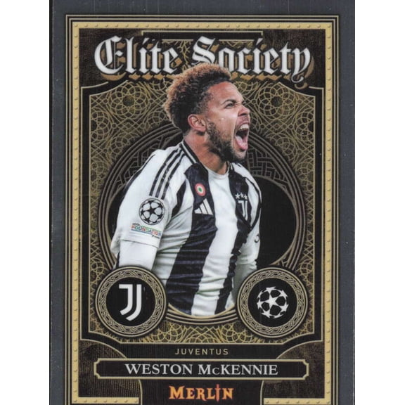 2024-25 TOPPS MERLIN UEFA CLUB COMPETITIONS ELITE SOCIETY #ES-11 WESTON MCKENNIE JUVENTUS