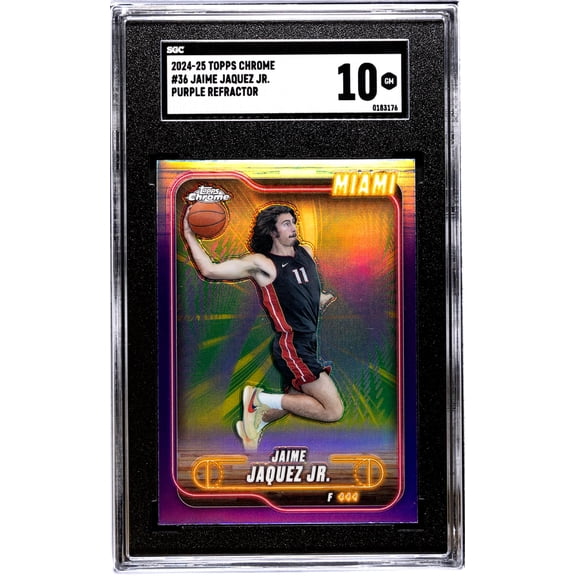 2024-25 Topps Chrome #36 Jaime Jaquez Jr. Purple Refractor SGC 10