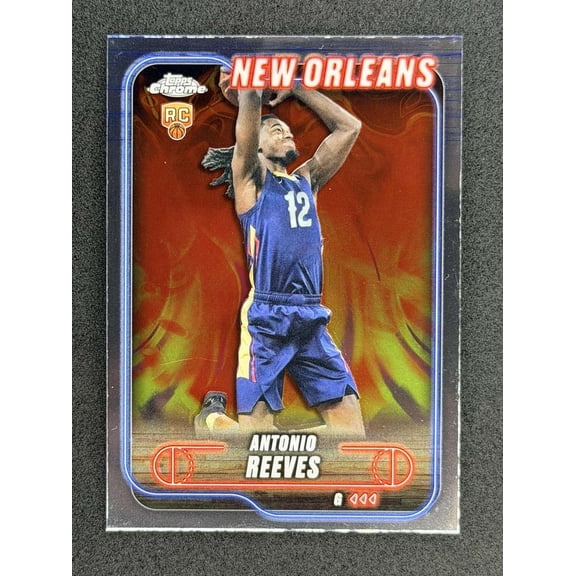 2024-25 Topps Chrome Antonio Reeves #131 RC Near Mint New Orleans Pelicans Basketball Card New Orleans Pelicans NBA BASKETBALL Trading Card