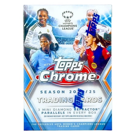 2024/25 Topps Chrome UEFA Women's Champions League Soccer Blaster Box