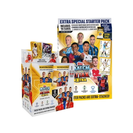 2024-25 Topps Match Attax Extra Champions League Cards - Bundle # 1 (Box + Starter Pack) (Album, 317 Cards + 3 LE)