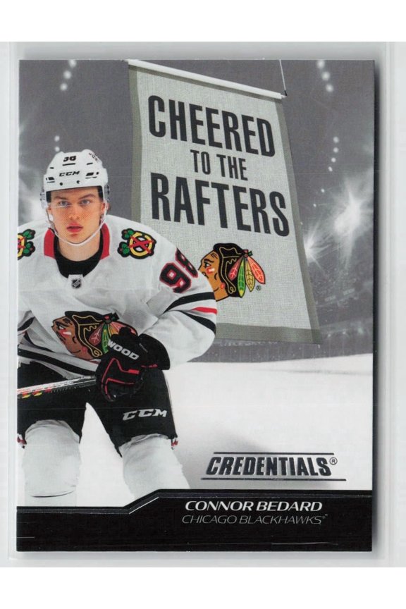 2024-25 Upper Deck Credentials Cheered To The Rafters Connor Bedard Chicago Blackhawks #CR-CB Hockey Card