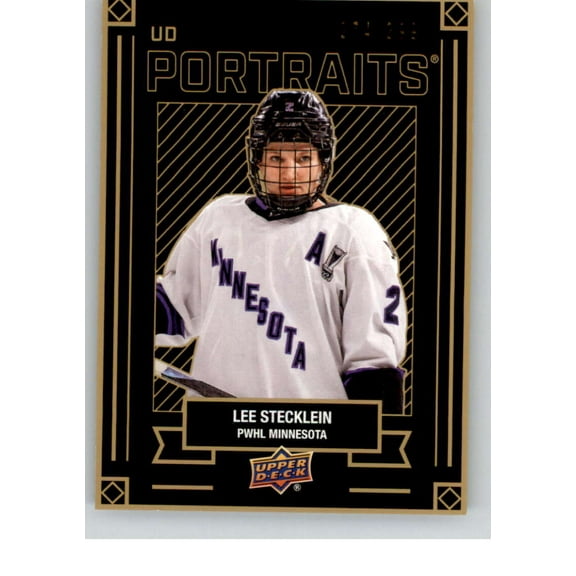 2024-25 Upper Deck PWHL UD Portraits Gold #UDP-19 Lee Stecklein SER/299 Minnesota