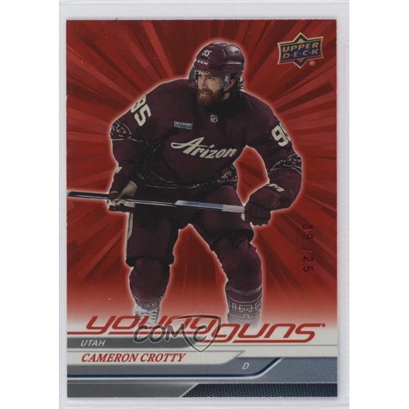 2024-25 Upper Deck Series 1 Cameron Crotty #238 Outburst Red /25 Parallel/Variety Rookie Base Set